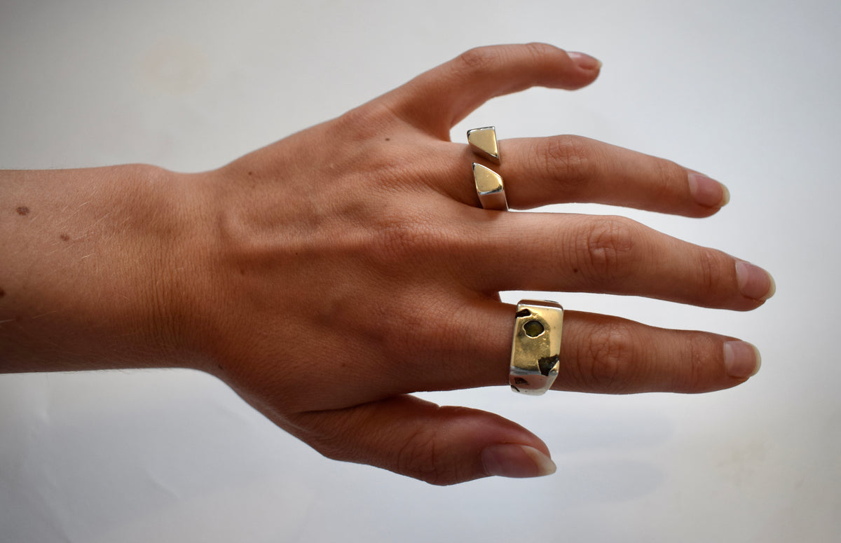 Sea glass adjustable band, Size Q